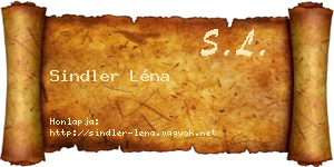 Sindler Léna névjegykártya